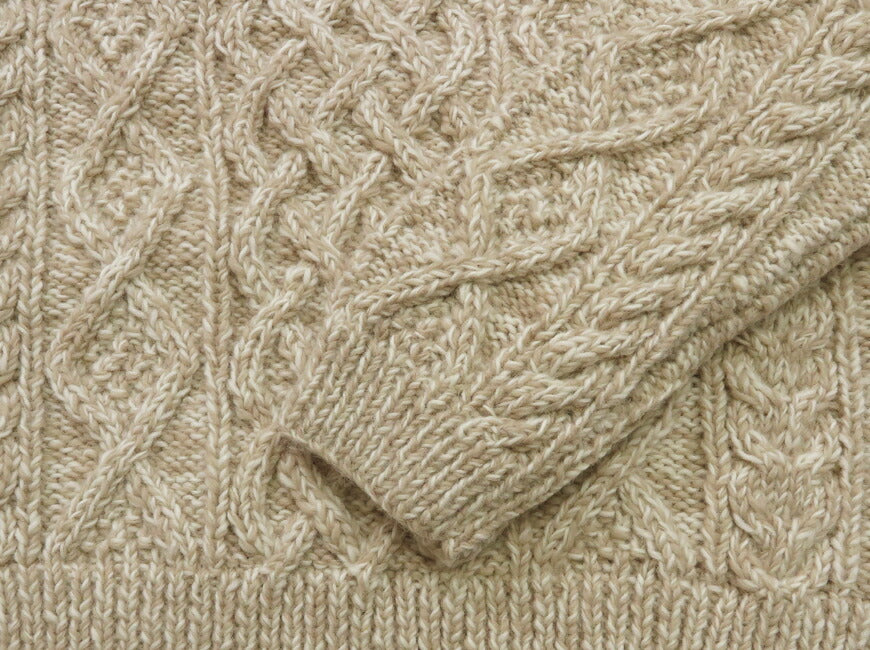 Pherrow's Langarm Handgestrickter Fisherman Pullover Strick Nepal 24W-PNS-CABLE