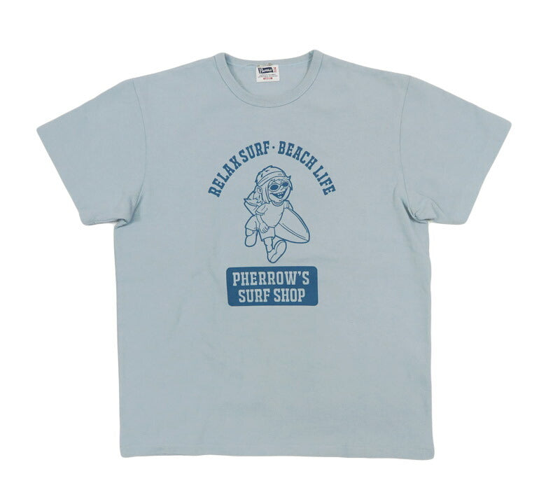 フェローズ PHERROW'S Kaos Lengan Pendek 26S-PTP3 Cetakan "SURF SHOP" 26S-PTP3【2026年春夏新作】