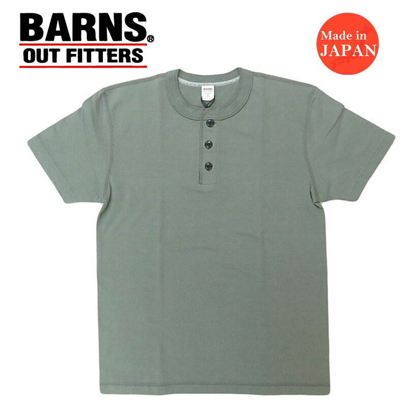 バーンズ BARNS STANDARD COZUN Kaos Lengan Pendek Leher Henley Warna Edisi Terbatas 2025 BR-8146