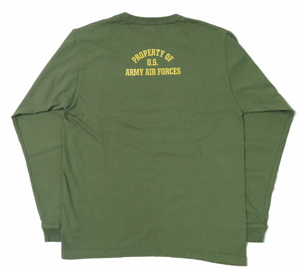 バズリクソンズ BUZZ RICKSON'S 長袖 Tシャツ プリント "22nd BOMB.SQDN" MADE IN USA BR69509