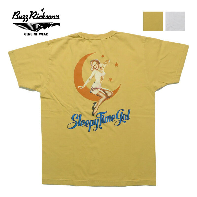 バズリクソンズ BUZZ RICKSON'S Kurzarm-T-Shirt Hergestellt in den USA „SLEEPY TIME GAL“ BR79624