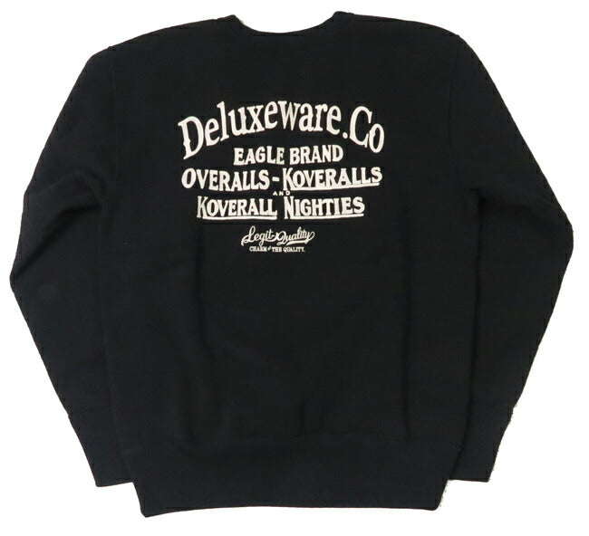 Deluxeware DELUXEWARE Crewneck Sweatshirt Simple Logo Print Union Special Flat Seamer BRGS-24A