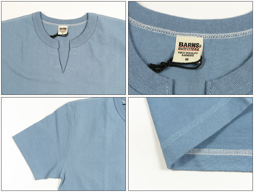 バーンズ BARNS STANDARD COZUN キーネック 半袖 Tシャツ 2026年限定カラー BR-8147 【2026年春夏新作】