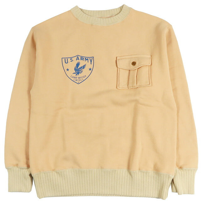 JELADO ジェラード 胸ポケット 針抜きリブ ミリタリー クルーネック スウェット U.S ARMY CAMP McCOY Sweat CT23209 【2026年秋冬新作】