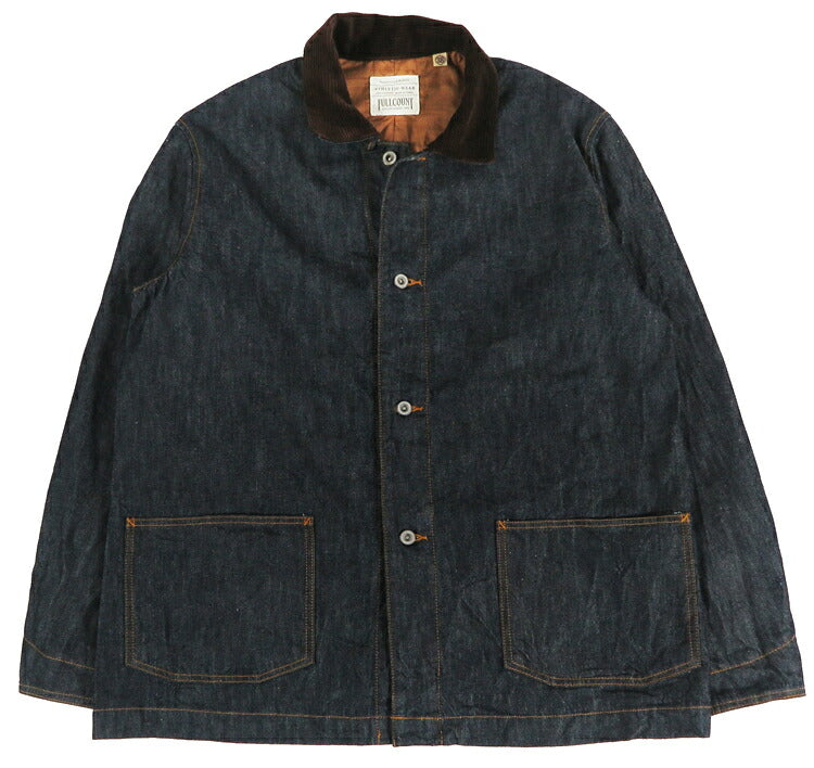FULLCOUNT relaxed-fit denim chore jacket Lot.2061 【Bagong koleksiyon para sa taglagas at taglamig 2026】