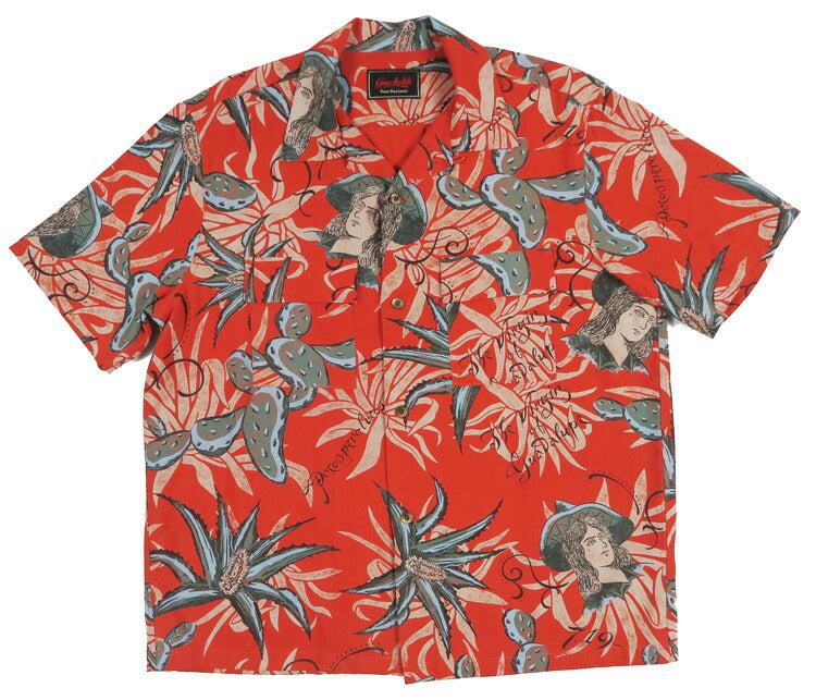 GANGSTERVILLE Gangsterville Kurzarm Rayon Open-Hemd VILLA DE LOS GANS GUADALUPE GLAD HAND Glad Hand GSV6107 【Neuheiten Frühjahr/Sommer 2026】