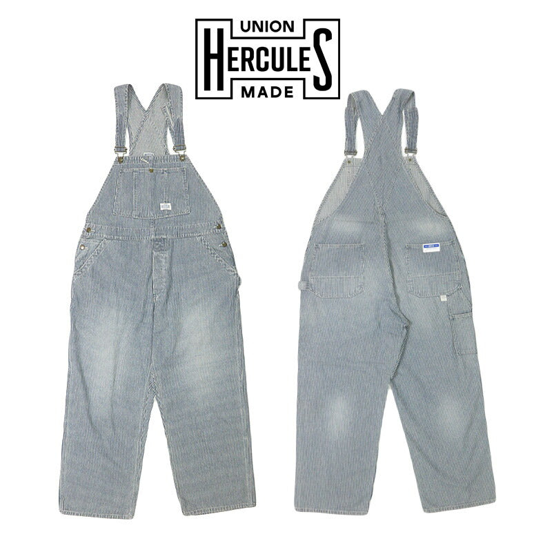 UNION HERCULES MADE ユニオン ヘラクレス メイド 10oz Hickory Latzhose Used-Wash by JOHNBULL ジョンブル HE251P01-211