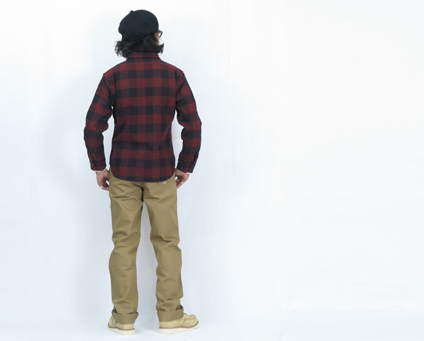 DELUXEWARE Long Sleeve Buffalo Check Flannel Shirt "50s BUFFALO CHECK" HV-00A