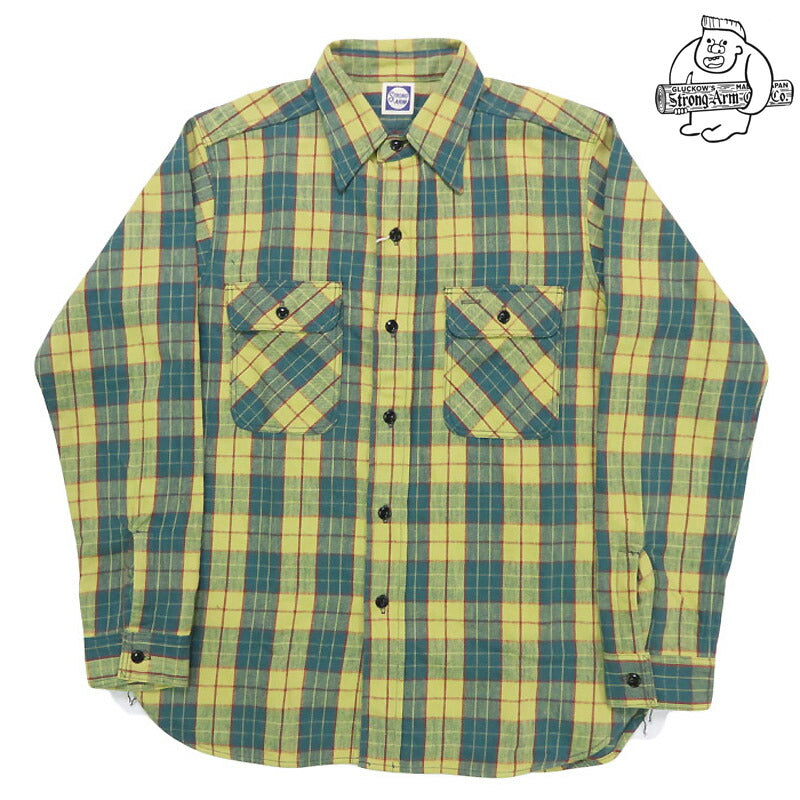 John Gluckow ジョングラッコー Langarm Flanellhemd The Ancient Flannel JG-06-2 D-Muster WAREHOUSE ウエアハウス