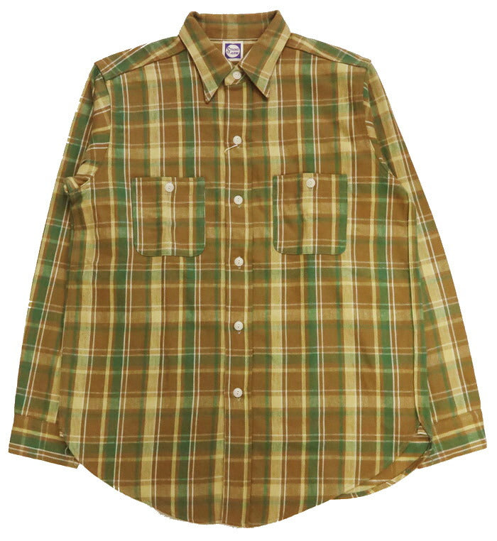 John Gluckow Chemise en flanelle à manches longues 40's Storm Shirts JG-06 motif E WAREHOUSE