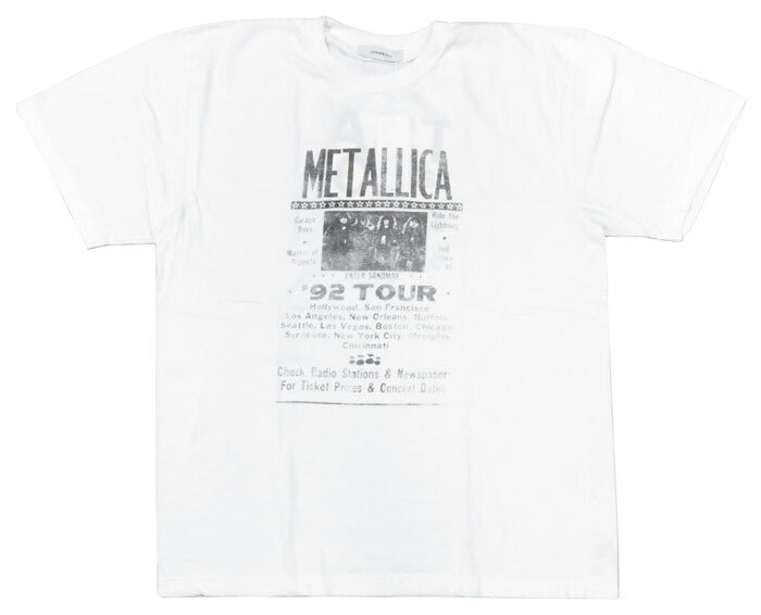 ジョンブル JOHNBULL เสื้อยืดแขนสั้นทรงบิ๊กซิลูเอท แบนด์ METALLICA ENTER SANDMAN 1992 TOUR JT251C11