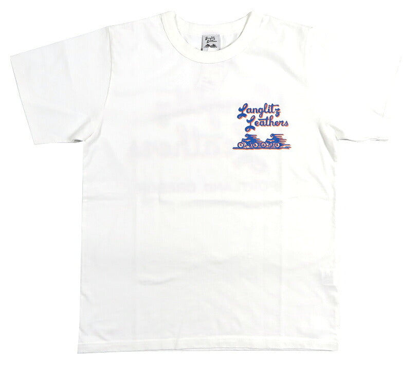 ラングリッツレザーズ Langlitz Leathers 半袖 Tシャツ ロゴプリント 日本製 LLC-003 Type A 2tone 【2026年春夏新作】