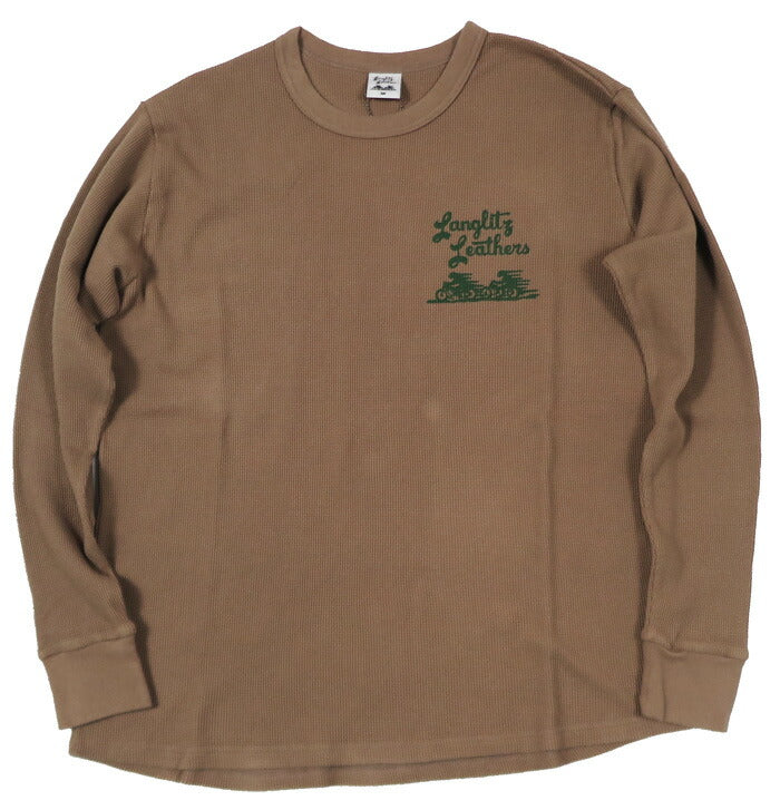 ラングリッツレザーズ Langlitz Leathers 長袖 サーマル Tシャツ 定番ロゴ 日本製 LLC-013-TypeA 【2026年春夏新作】