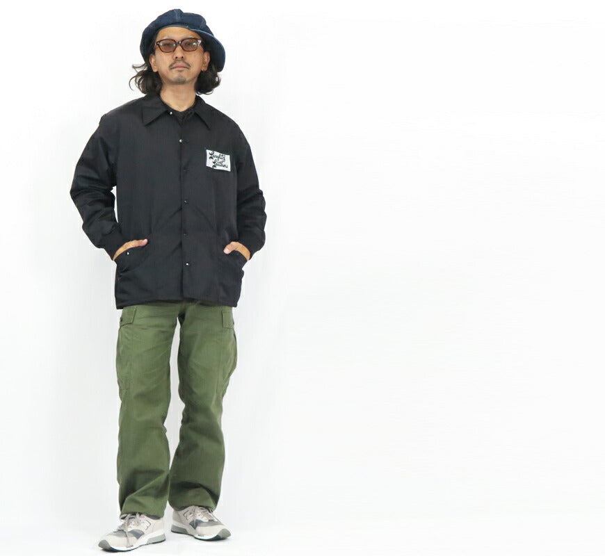 ラングリッツレザーズ Langlitz Leathers Heavy Nylon Twill Windbreaker LLJ-003 Type-A Flag Patch Coach Jacket