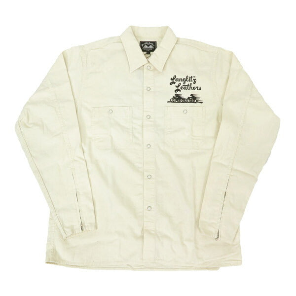 랭글리츠 레더스 Langlitz Leathers 데님 긴팔 워크 셔츠 프린트 LLS-002 TYPEA25
