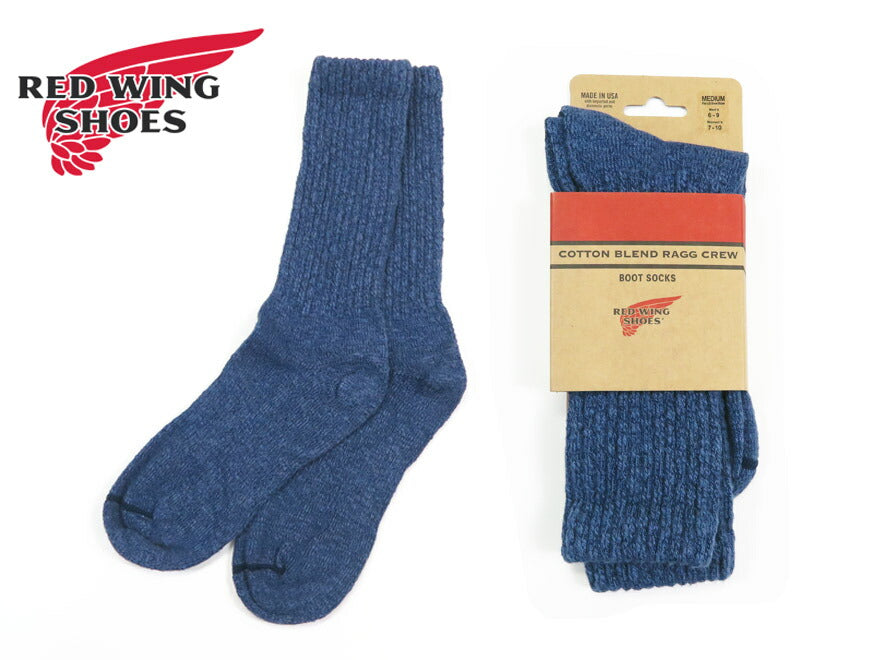 REDWING เรดวิง ถุงเท้าบูทผ้าฝ้ายผสม Cotton Blend Ragg Crew Over-dyed STYLE NO.97650