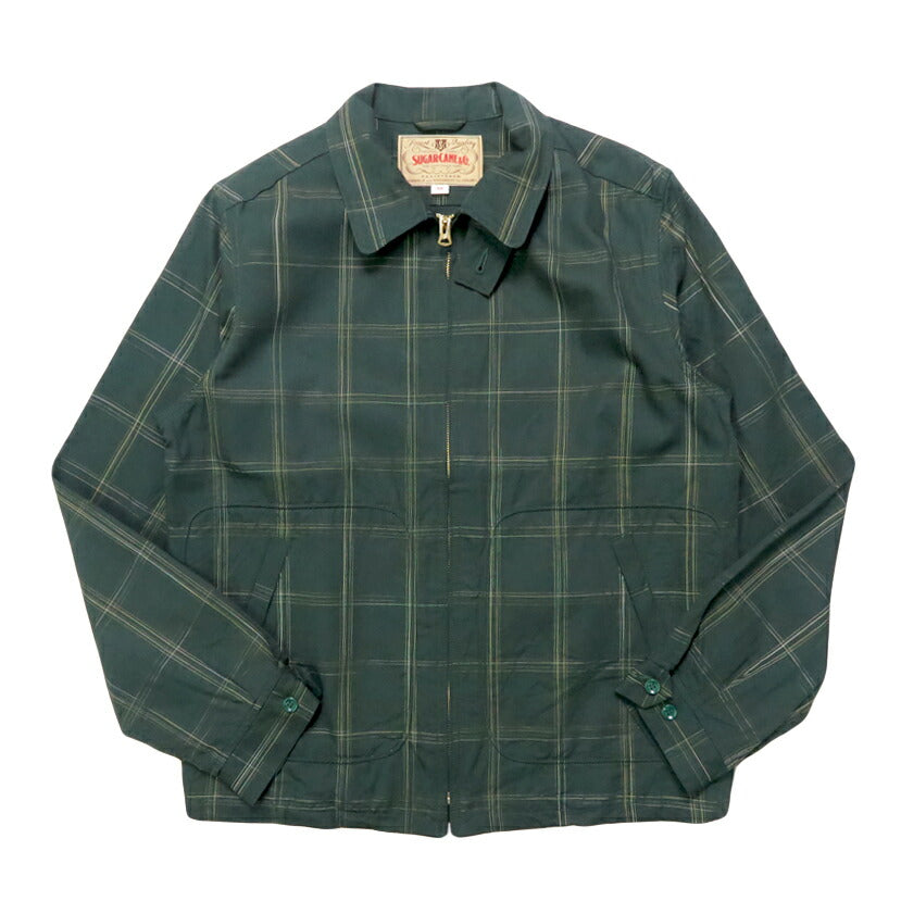 シュガーケーン SUGAR CANE 長袖 コットン/レーヨンスポーツ ジャケット RAYON COTTON GABARDINE CHECK SPORTS JACKET SC15842