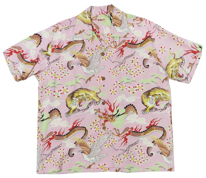 サンサーフ SUN SURF 半袖 レーヨン壁縮緬 ハワイアンシャツ 「THE TRIANGULAR FIGHT」 HOOKANO SPORTSWEAR アロハシャツ SS39414