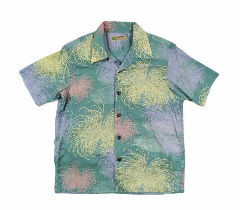 サンサーフ SUN SURF 短袖 棉麻 麻纱 夏威夷衬衫 「菊花」 阿罗哈衬衫 SS39694 【2026年春夏新作】