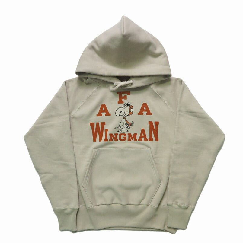 ทอยส์แมคคอย TOYS McCOY เสื้อสเวตฮู้ดดี้แขนยาวน้ำหนักหนัก แขนแร็กแลน ลายสนูปี้ SNOOPY AFA WINGMAN TMC2552