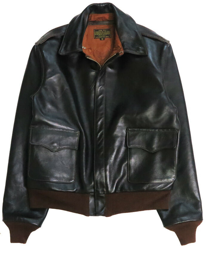 토이즈 맥코이 TOYS McCOY A-2 가죽 플라이트 재킷 ROUGH WEAR CLOTHING CO. 데칼 없음 말가죽 TMJ2526