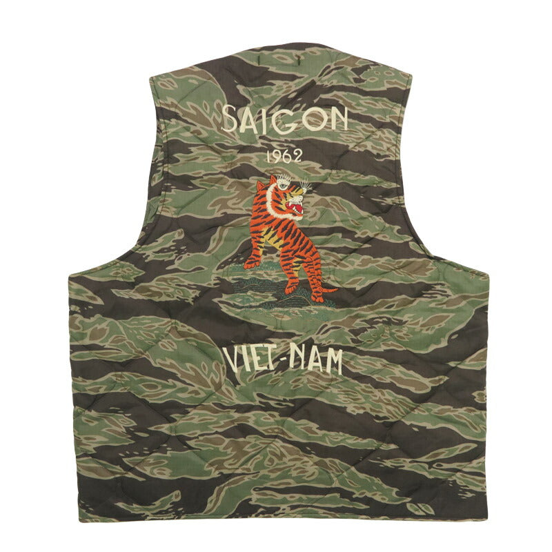 テーラー東洋 テイラー東洋 Tailor Toyo Vietnam Souvenir-Weste Vietnam Liner Vest „VIET-NAM TIGER“ Mitte 1960er Stickerei TT15718