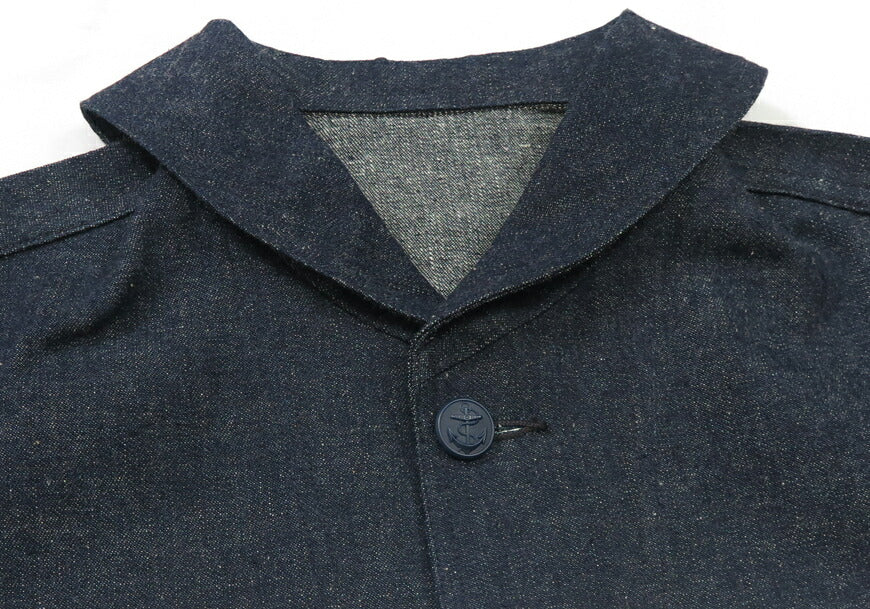ウェアハウス WAREHOUSE Lot.2220 Coverall con cuello chal U.S.NAVY de mezclilla índigo
