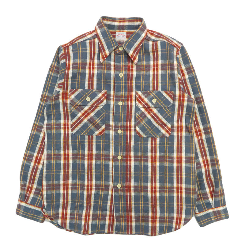 WAREHOUSE Chemise flanelle à manches longues à carreaux Lot 3104 motif F