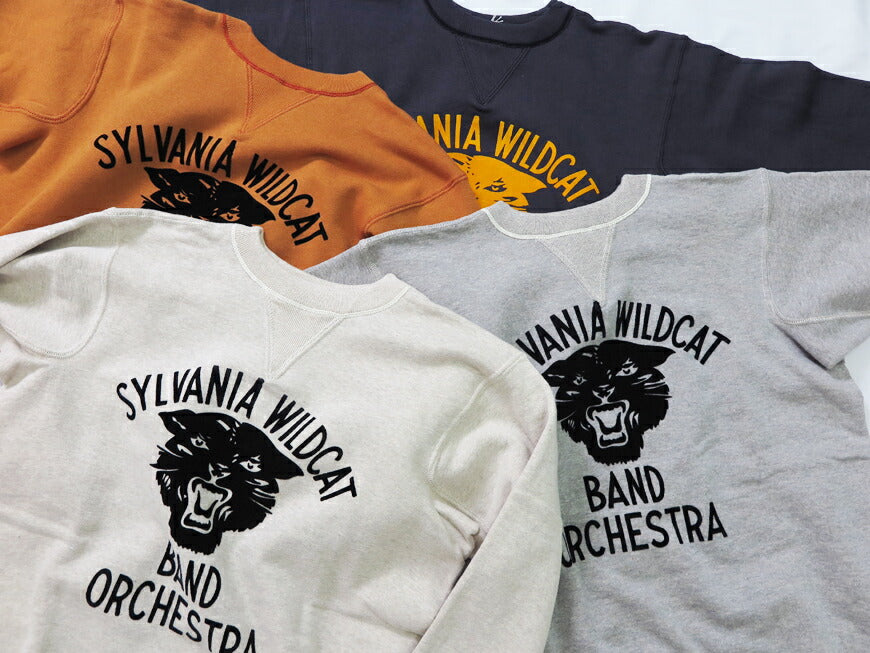 แวร์เฮาส์ WAREHOUSE แขนเสื้อฟรีดอมสลีฟ สอง V คอกลม สเวตเตอร์ ฟล็อกกี้พริ้นท์ SYLVANIA Lot.403