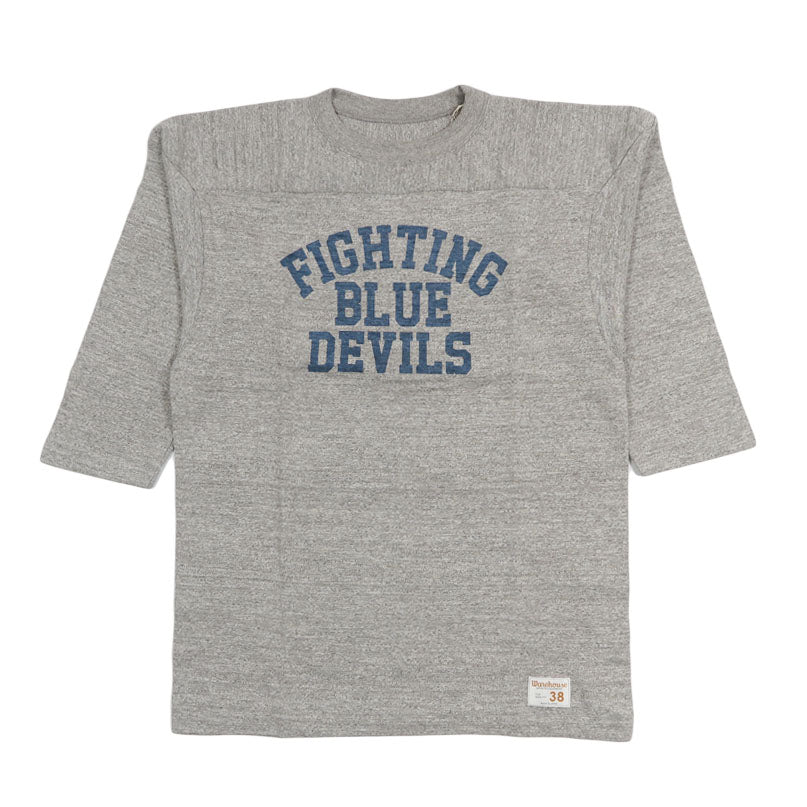Warehouse WAREHOUSE Lot.4063 3/4-Arm T-Shirt Football BLUE DEVILS【Frühjahr/Sommer 2026 Neuerscheinung】