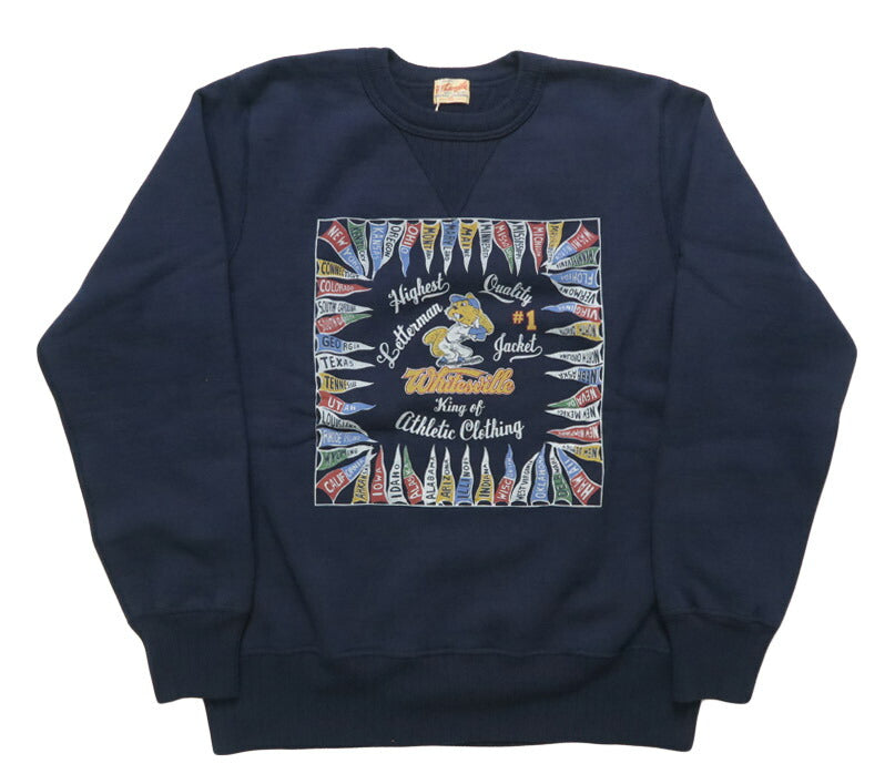 WHITES VILLE ホワイツビル เสื้อสเวตเตอร์คอกลม คอวี มีแกนกลางและขอบริบลายเข็ม WV69614