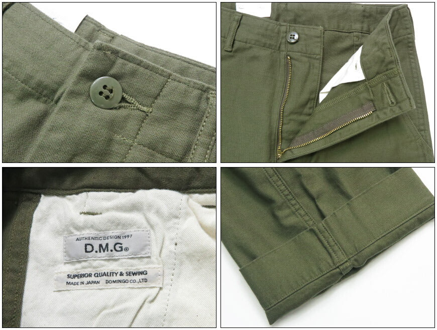 ドミンゴ D.M.G. DOMINGO Locker geschnittene Rückseite Satin Militär-Stretchhose 14-351T