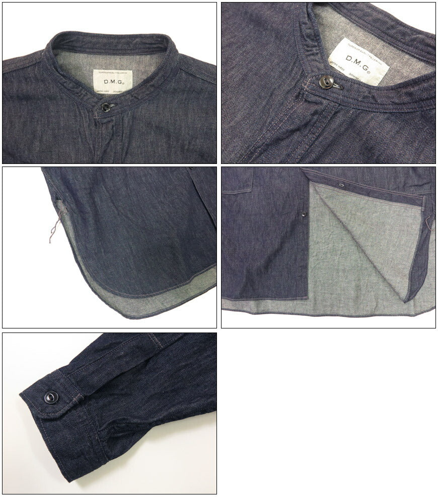ドミンゴ D.M.G. DOMINGO 6oz Denim Overshirt Navy 16-825e