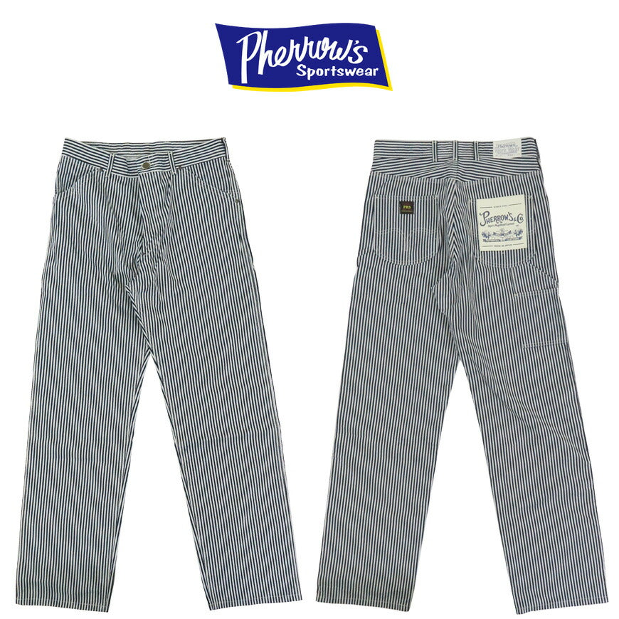 フェローズ Pherrow's Pantalones de trabajo con rayas de arpillera 191WP 【2026年春夏新作】