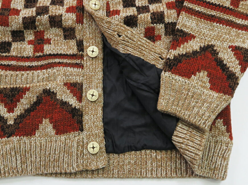 Pherrow's Langarm Handgestrickter Fisherman Cardigan Strick Nepal 24W-PNS-CARDIGAN