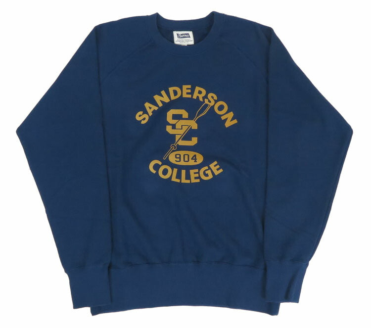 フェローズ PHERROW'S 長袖 カレッジ プリント スウェット ラグランスリーブ "SANDERSON COLLEGE" 24W-PRS1