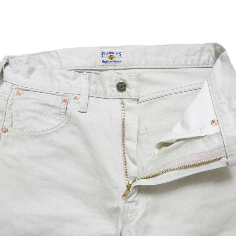 フェローズ Pherrow's コットンサテン ワーク パンツ ナチュラル 25S-426P