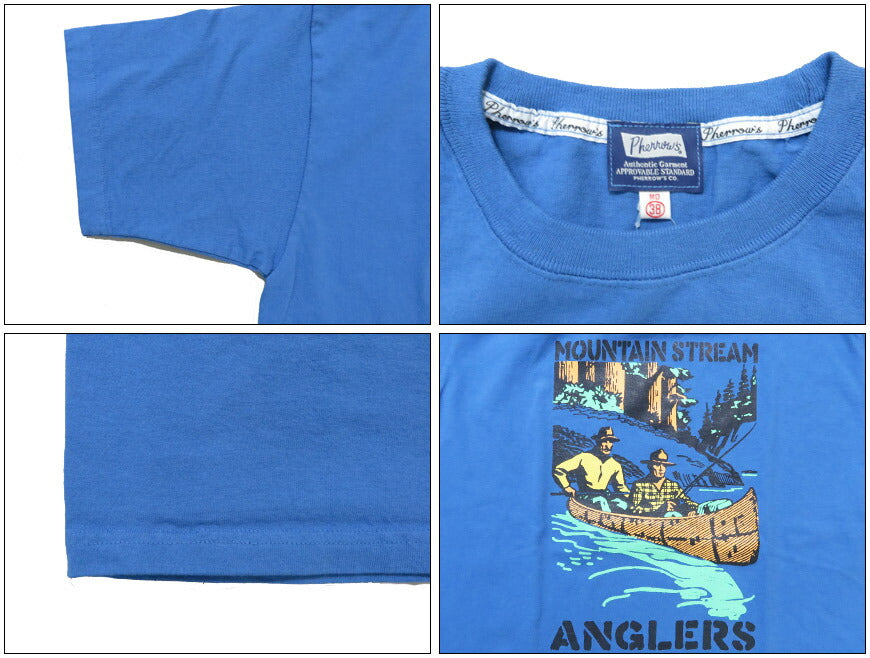 フェローズ PHERROW'S 半袖 プリントTシャツ 「MOUNTAIN STREAM 」25S-PT12