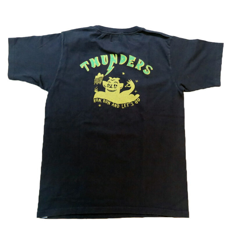 フェローズ PHERROW'S 半袖 プリントTシャツ  バックプリント「THUNDERS 」25S-PT13【2025年春夏新作】