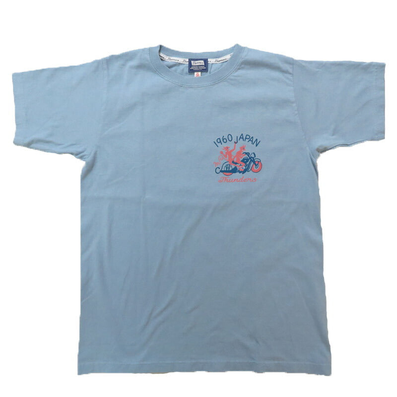 フェローズ PHERROW'S 半袖 プリントTシャツ  バックプリント「THUNDERS 」25S-PT13【2025年春夏新作】