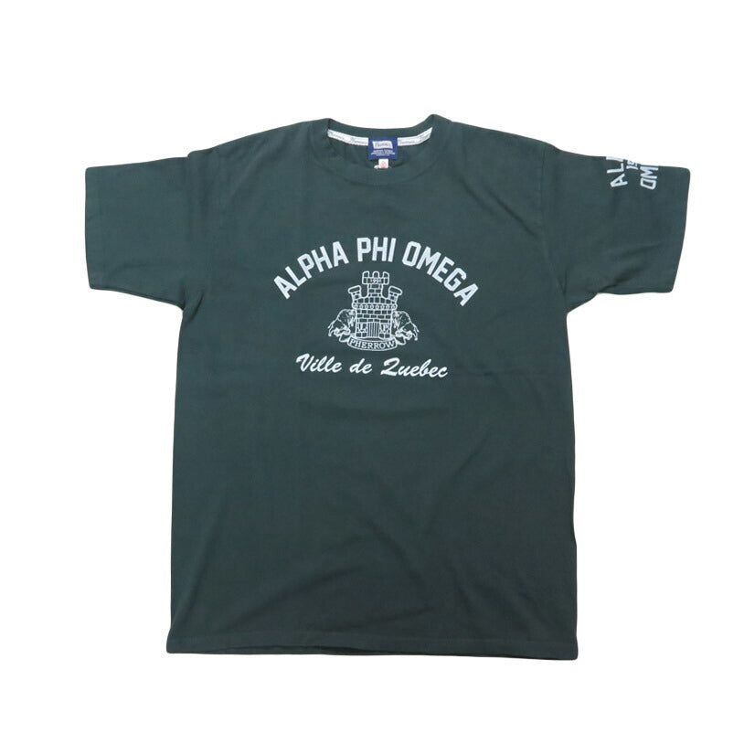 フェローズ PHERROW'S 半袖 プリント Tシャツ「ALPHA PHI OMEGA」25S-PT21