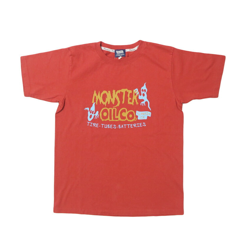 フェローズ PHERROW'S 半袖 プリントTシャツ「MONSTER OIL Co.」25S-PT31