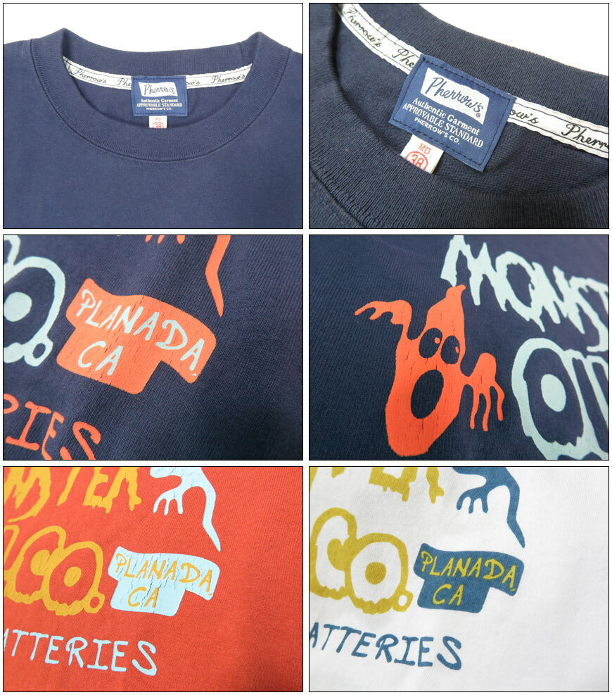 フェローズ PHERROW'S 半袖 プリントTシャツ「MONSTER OIL Co.」25S-PT31