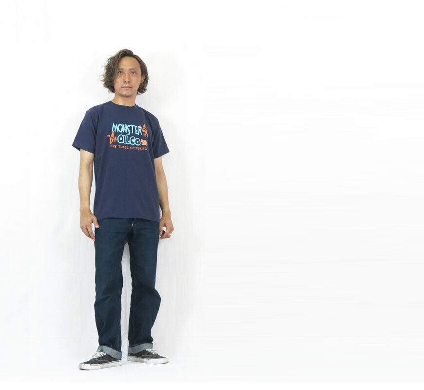 フェローズ PHERROW'S 半袖 プリントTシャツ「MONSTER OIL Co.」25S-PT31
