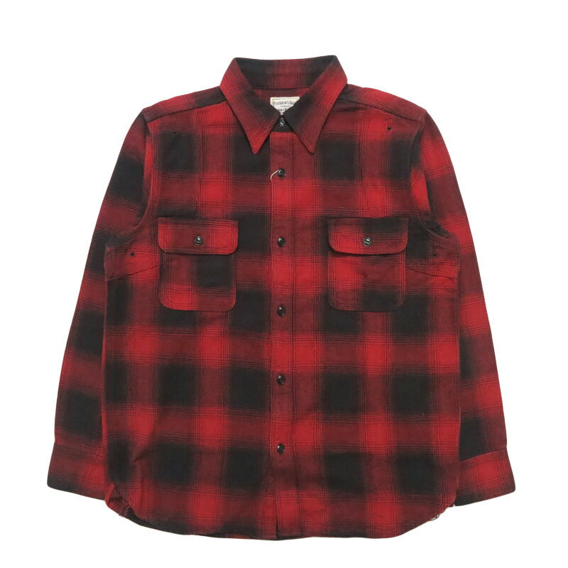 フェローズ Pherrow's 長袖 バッファローチェック ワークシャツ  ChecknelShirt 25W-770WS-C