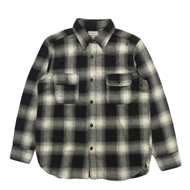 フェローズ Pherrow's 長袖 バッファローチェック ワークシャツ  ChecknelShirt 25W-770WS-C