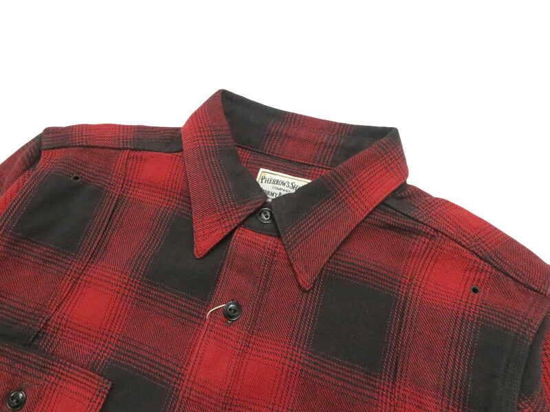 フェローズ Pherrow's 長袖 バッファローチェック ワークシャツ  ChecknelShirt 25W-770WS-C