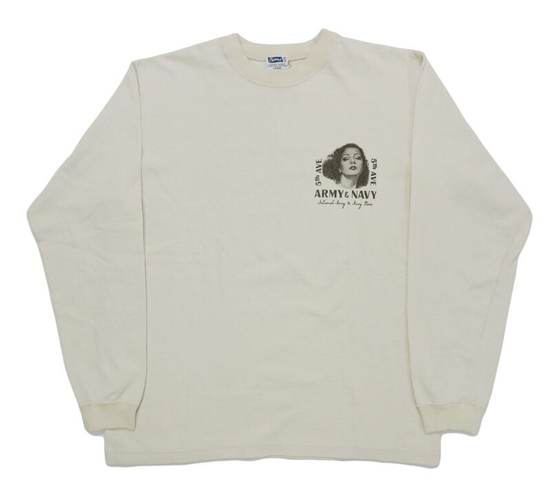 フェローズ PHERROW'S เสื้อยืดแขนยาวพิมพ์ลาย ARMY&NAVY 25W-PLT4