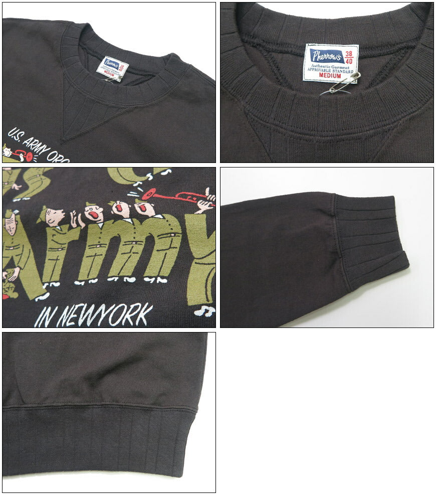 フェローズ PHERROW'S 長袖 Tシャツ プリント "This is the Army" 25W-PVGS1