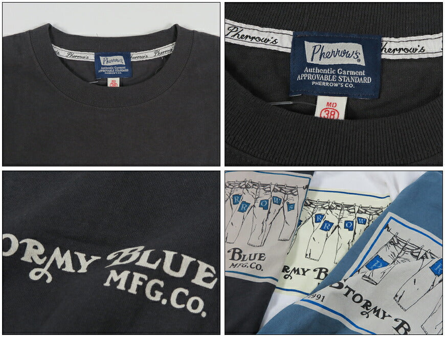 フェローズ PHERROW'S 半袖 プリントTシャツ ”STORMY BLUE” 26S-PT26【2026年春夏新作】